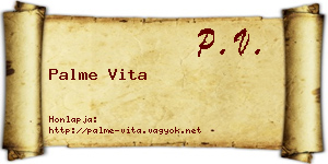 Palme Vita névjegykártya